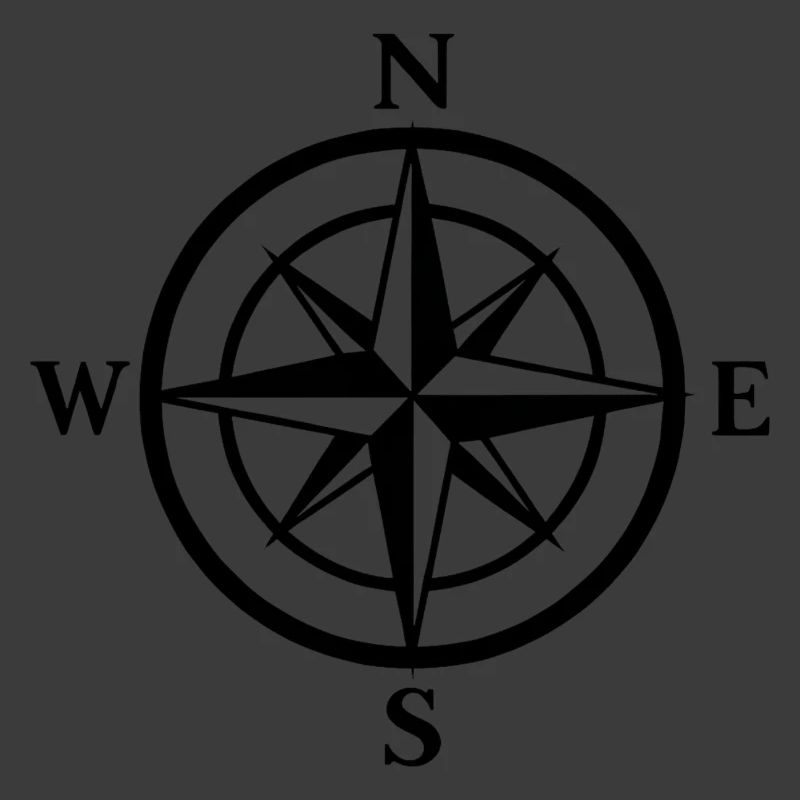 Nordstern Kompassrose Print