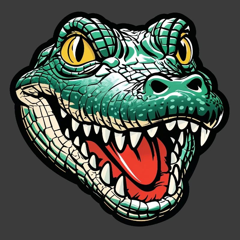Grinsender Krokodil Kopf