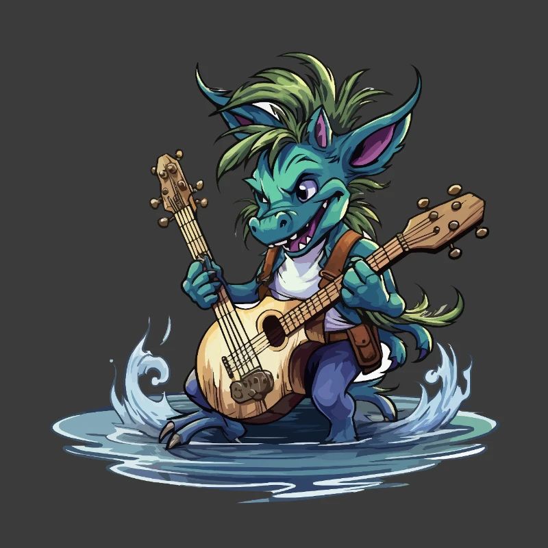Wasserdrache Gitarrist
