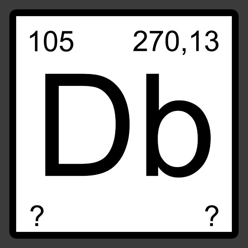 Dubnium Element Typography