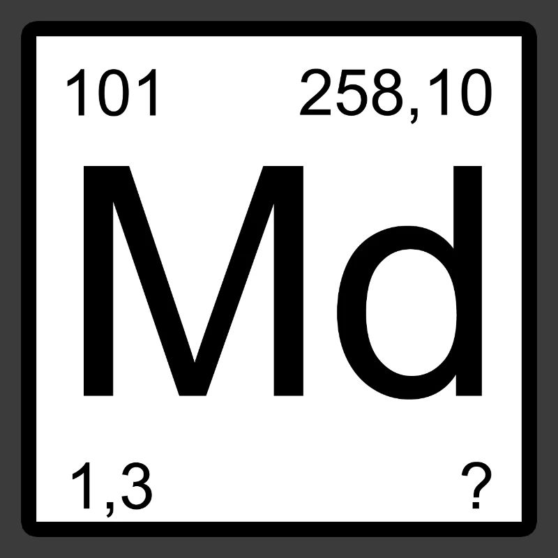 Md Mendelevium Element Monogram