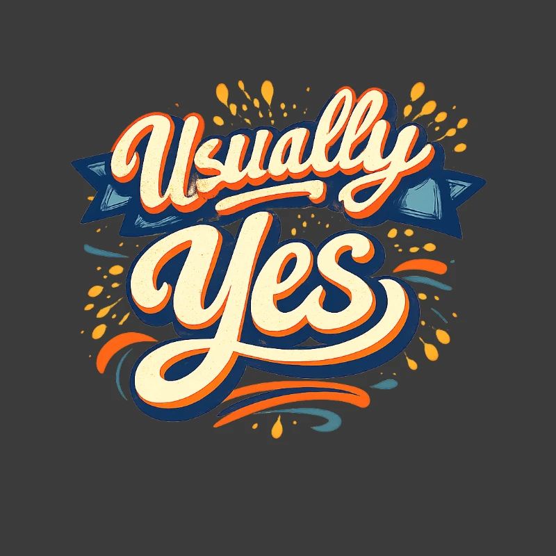 Usually Yes Retro Script