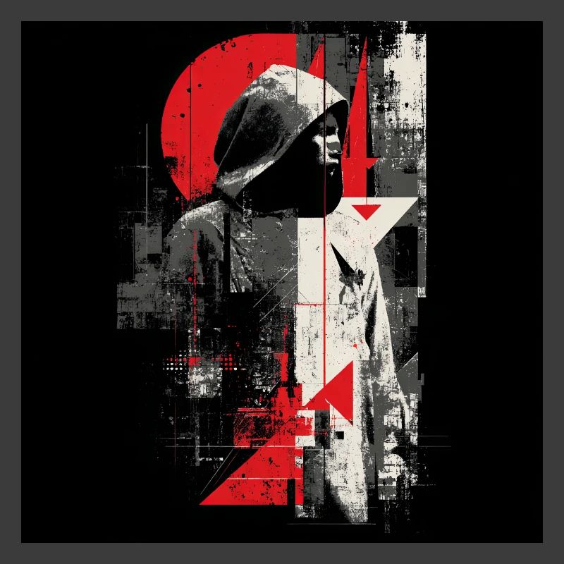 Geometric Shadow Pullover Hoodie