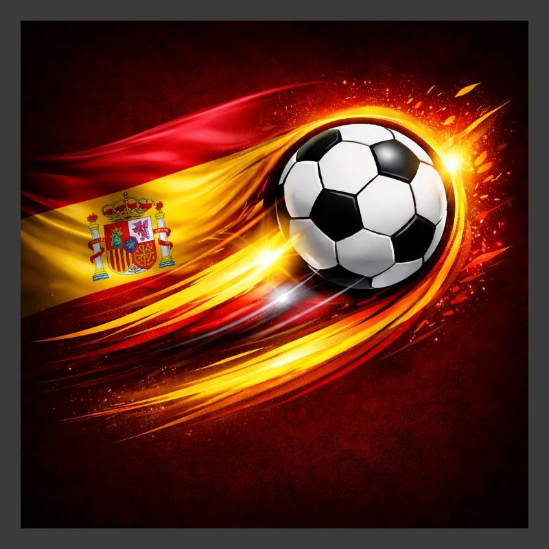 Spanien Fußball Feuerspur