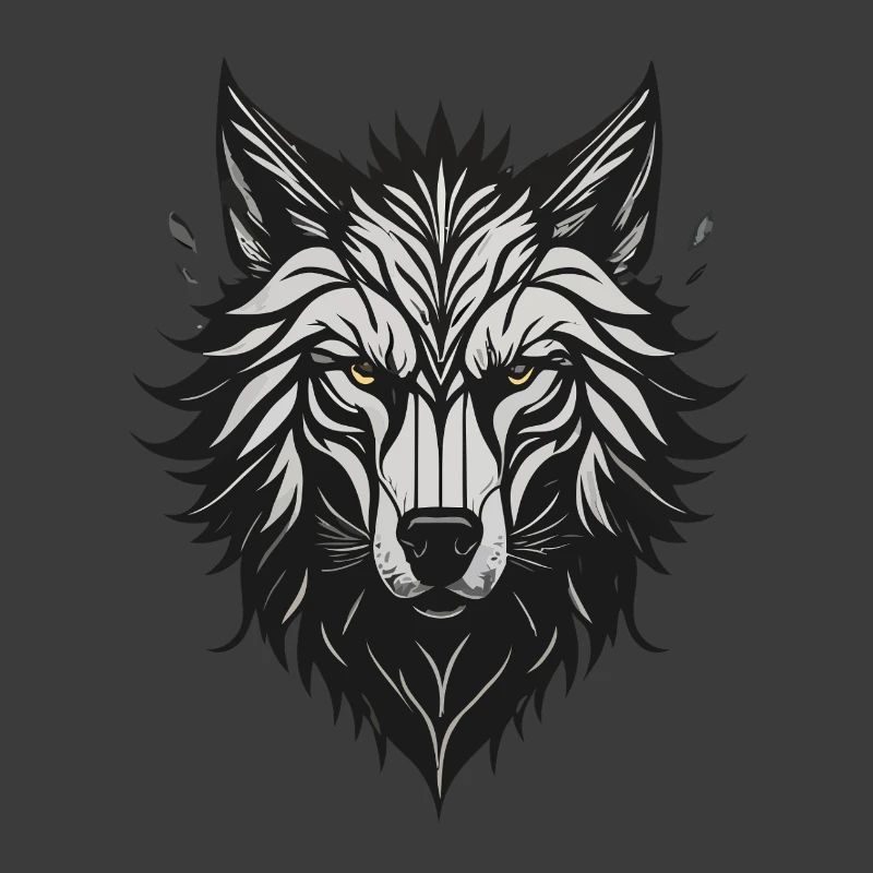 Night Stylized Wolf