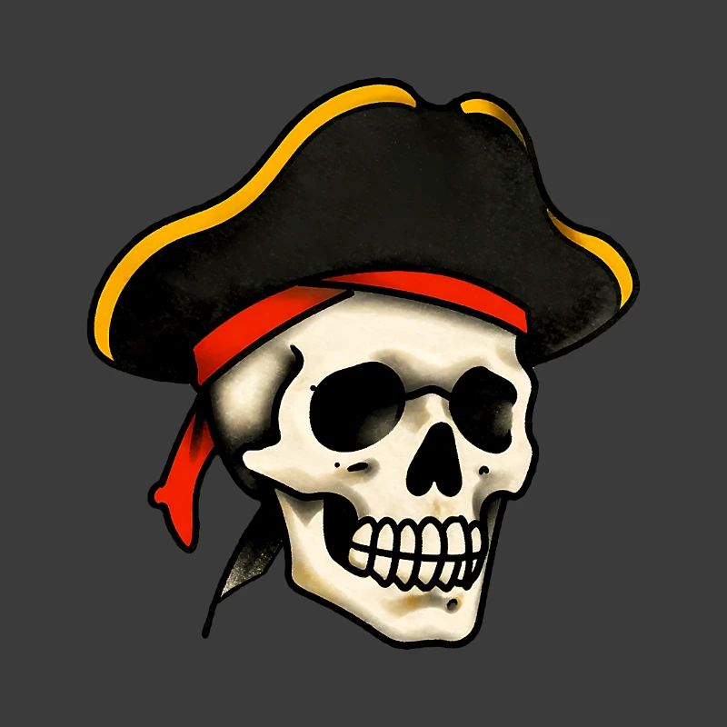 Klassischer Tattoo-Piratenschädel