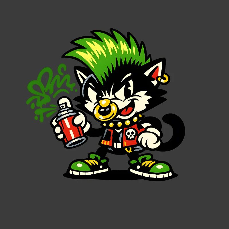 Punk-Katz Graffiti Sprayer