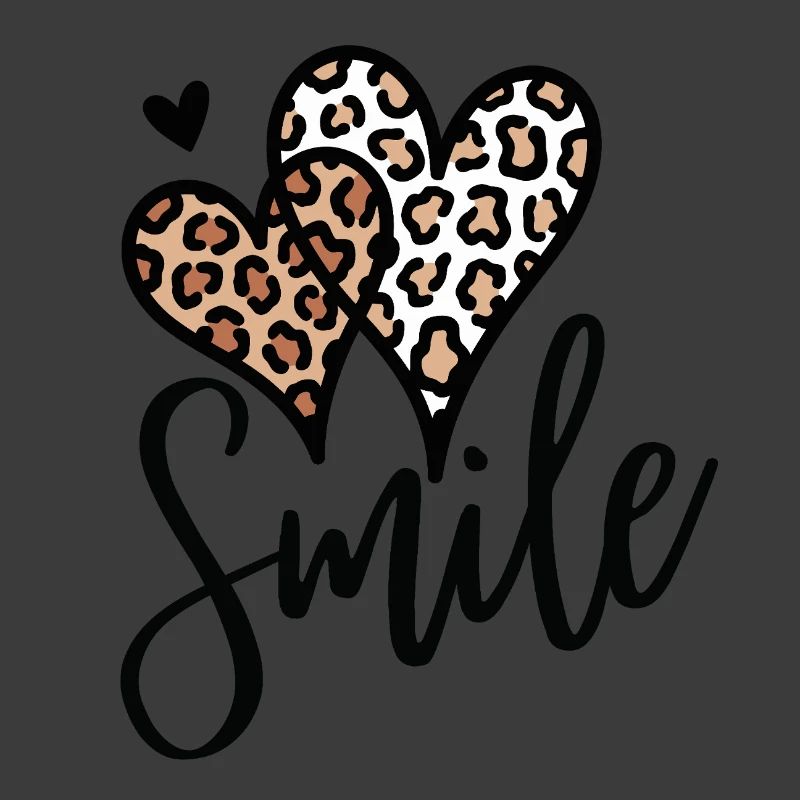 Leopard Herzen Smile Schrift