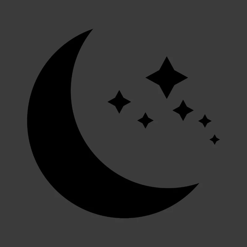 Mond und Sterne