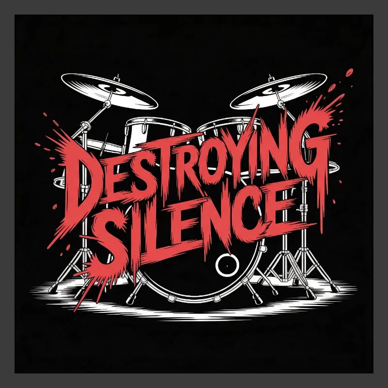 Destroying Silence Drum Graffiti