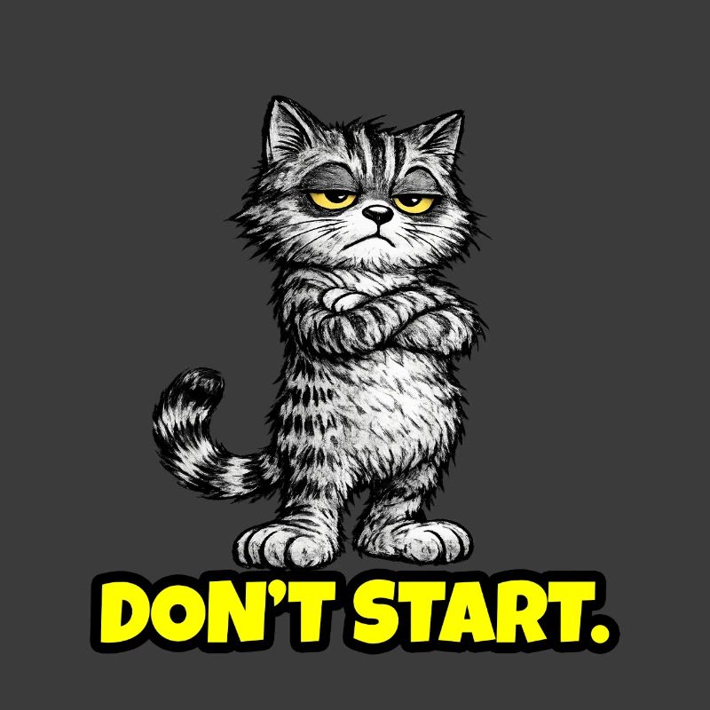 Don’t Start. – Grumpy Katze (Attitude) CAT