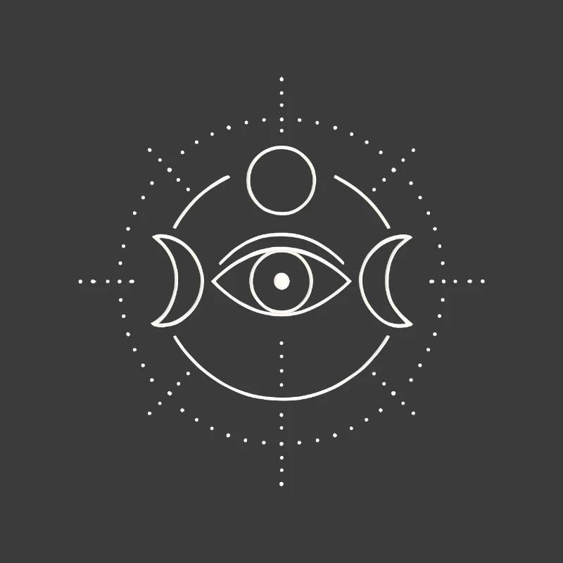 Mondphasen-Auge Mandala