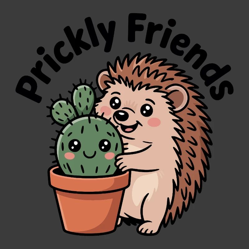 Kaktusfreundlicher Igel