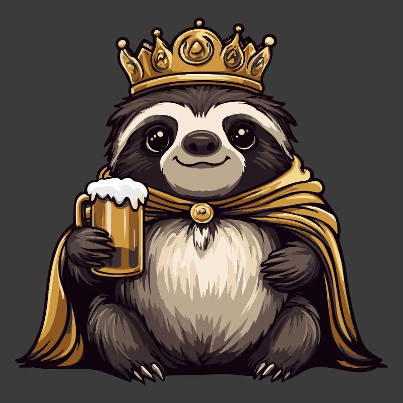 Faultier Bier König