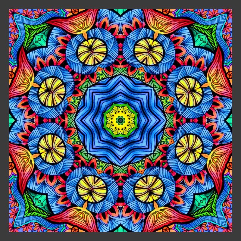 Kaleidoskop Mandala Farbfeuer