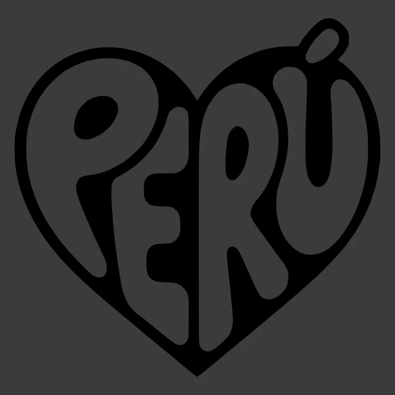 Peru Heart Typography
