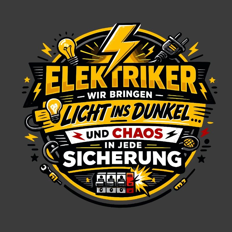 Elektriker Lichtchaos Spruch