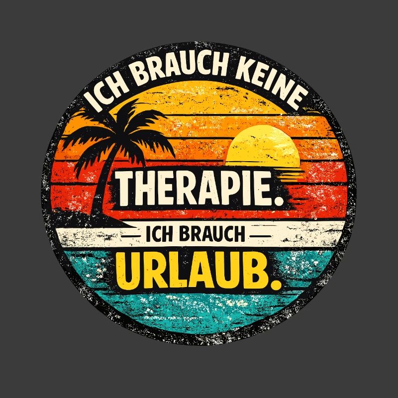 Vacation Instead of Therapy Retro Circle