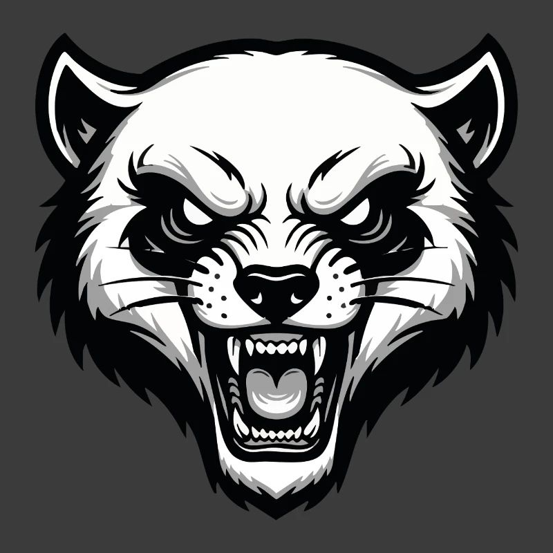 Wild Glutton Wolverine Maskottchen-Logo