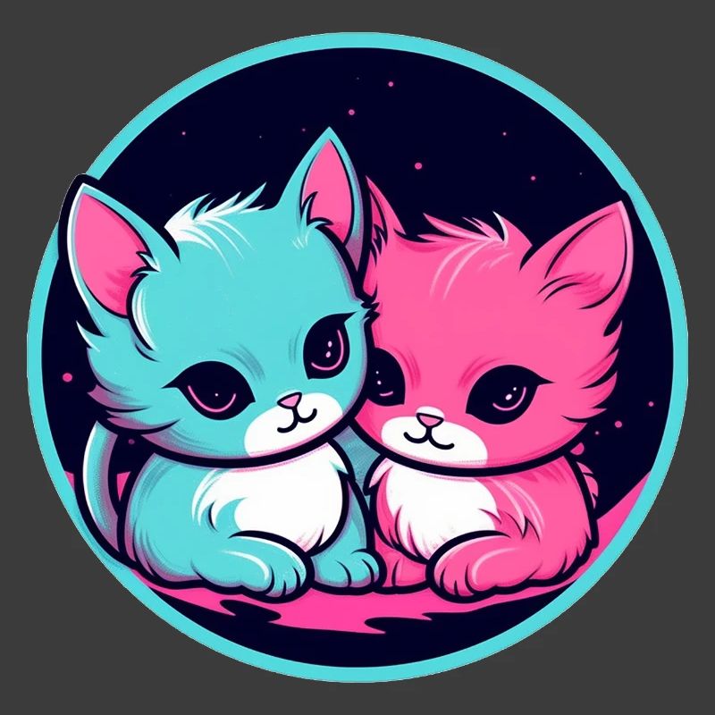 Kätzchen Duo Neon