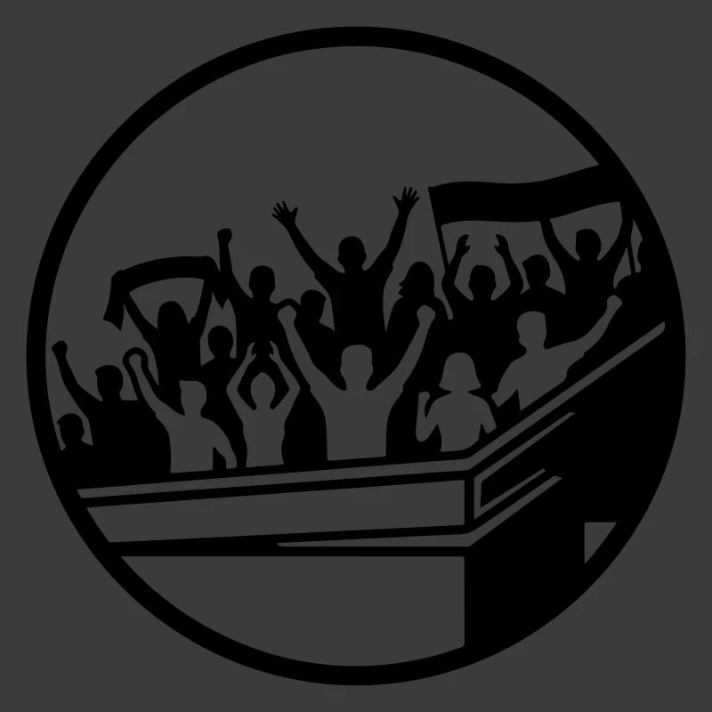 Fans Stadion Silhouette