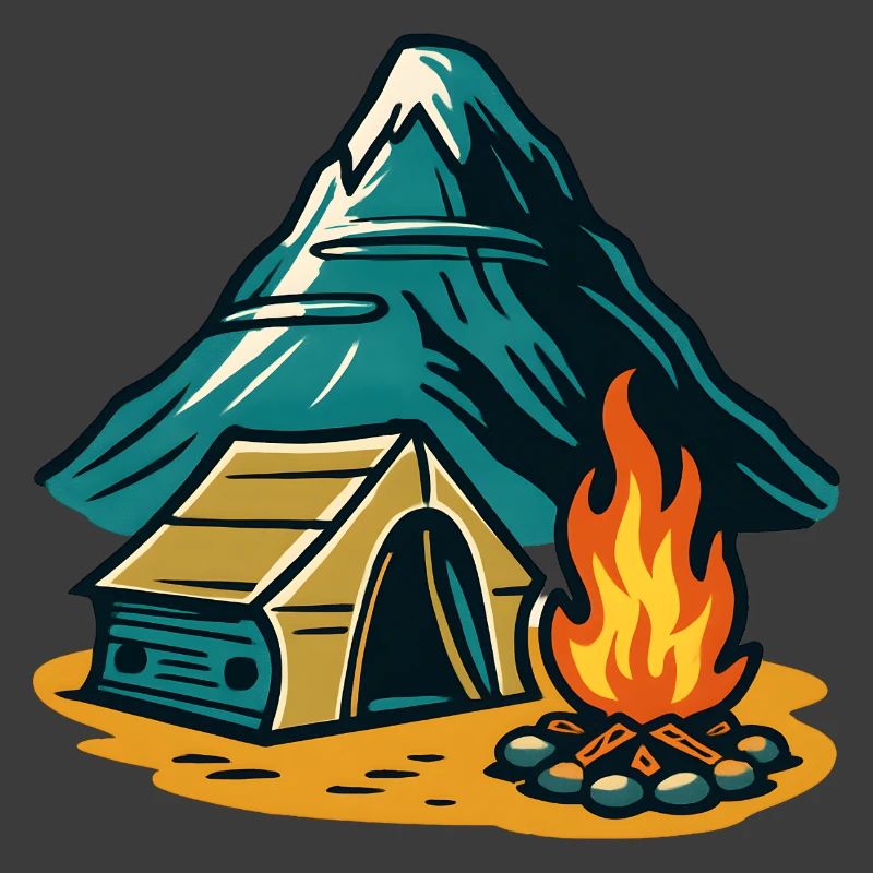 Mountain camping fire pit