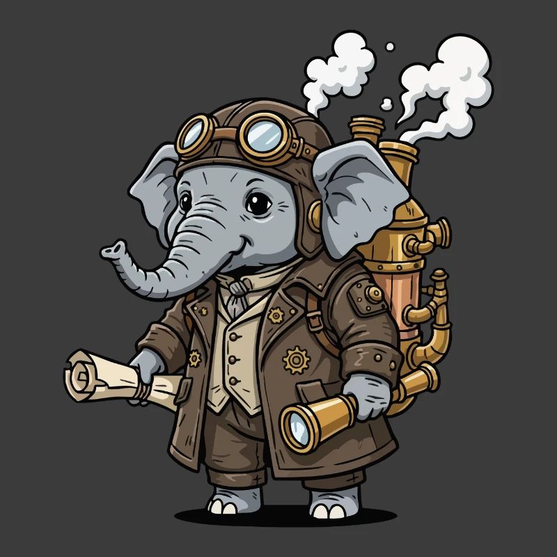 Elephant Explorer Steampunk Steampunk Retro