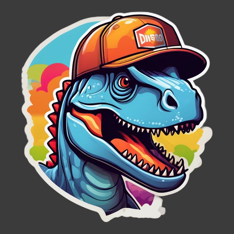 Dinosaur Rainbow Cap