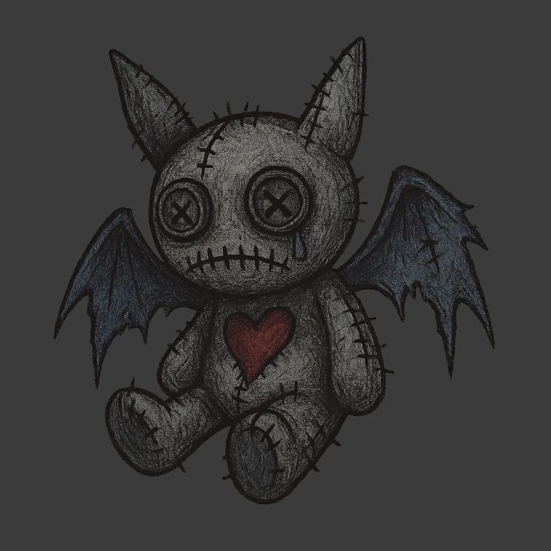 Gestepptes Monster mit Flügeln