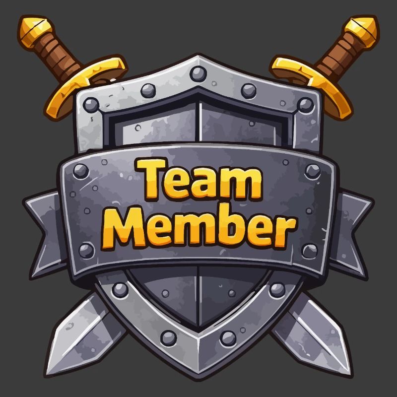 Team Member Schild Abzeichen