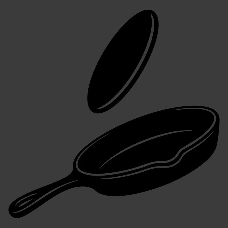 Pancake Flip Skillet Silhouette