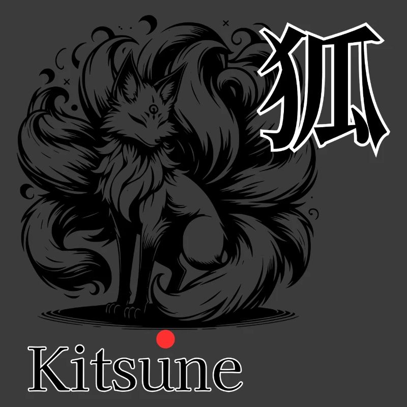Kitsune Graffiti-Fuchszeichen