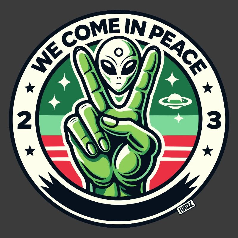 Alien Peace Badge