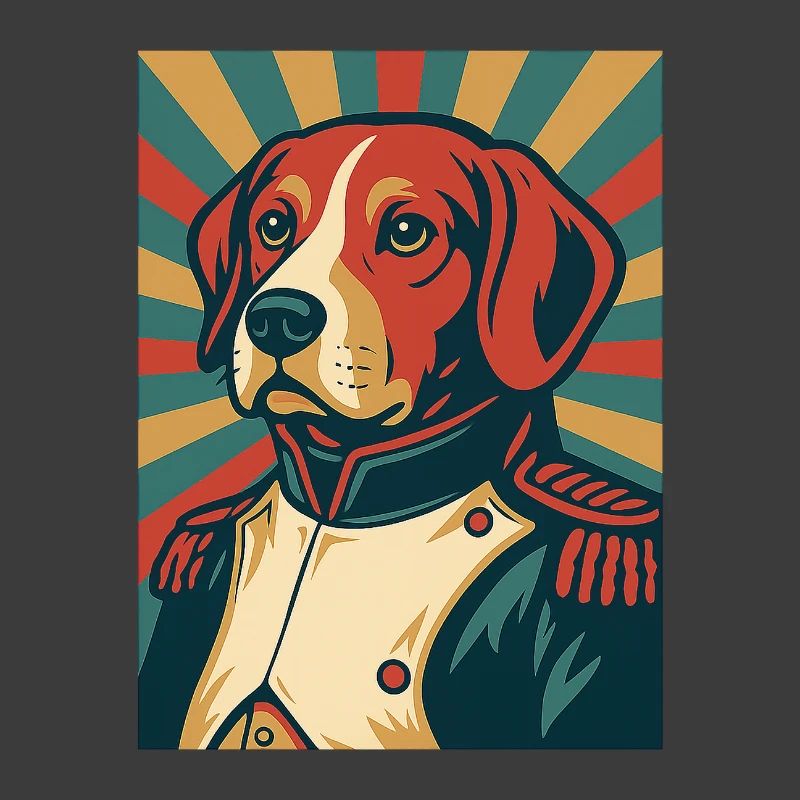 Dog General Retro Poster Style Vintage Design