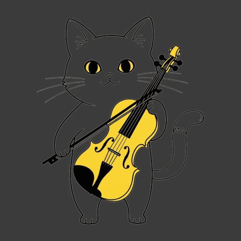Süße Katze spielt Cello-Chat