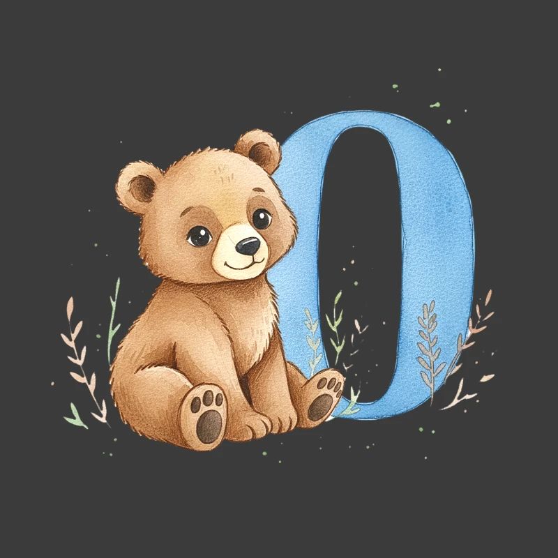 Bear with letter O