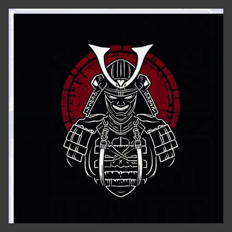 Samurai-Helm mit rotem Wappen