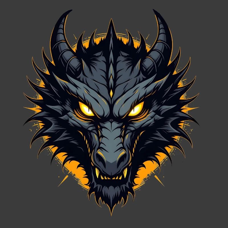 Black Dragon Dragon Head