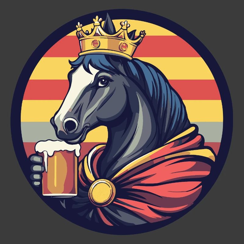 Pferd Bier Lustig