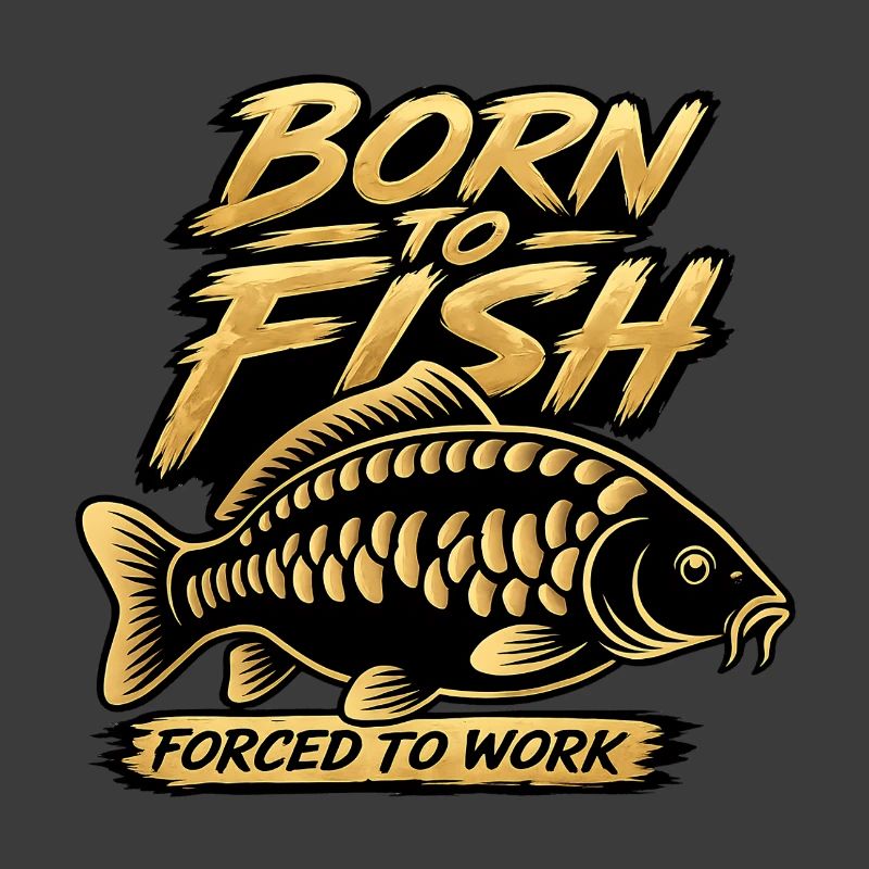 Born to Fish Forced to Work Carp Design