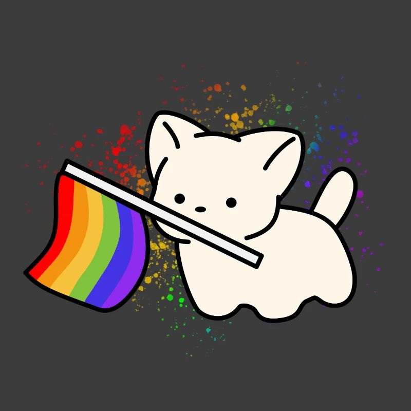 Mignon design du drapeau arc-en-ciel du chien Pride