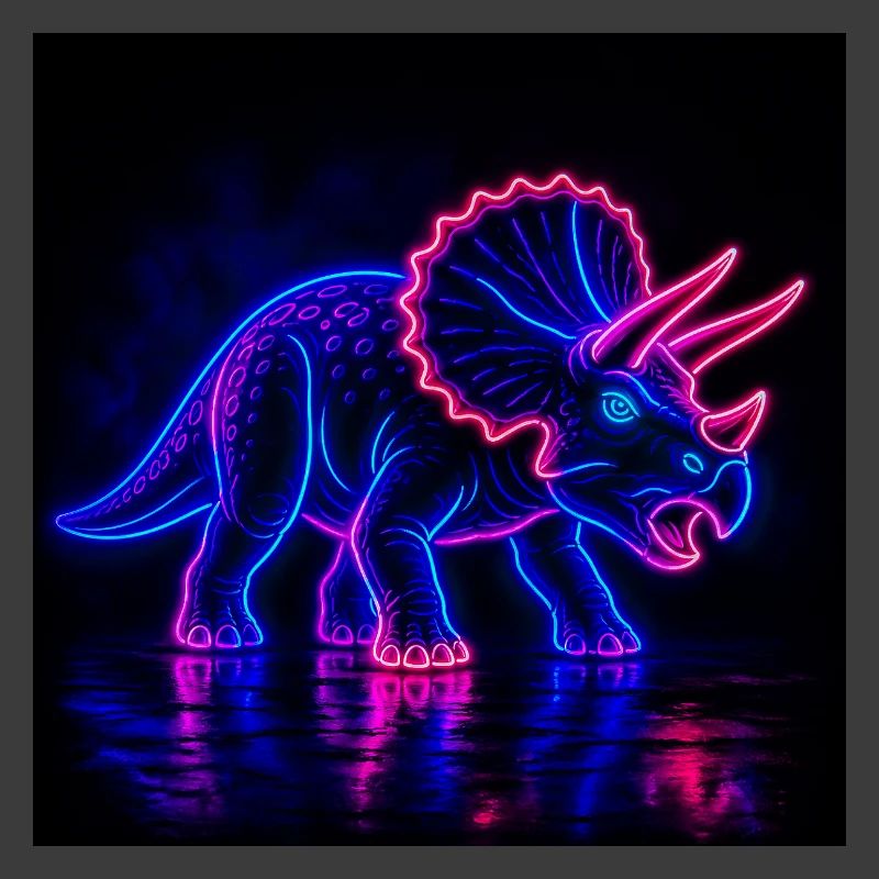 Neon Triceratops Neon Light