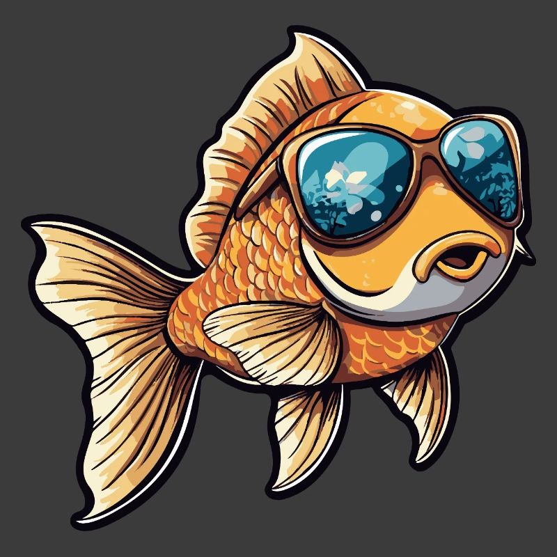 Goldfisch Comic Urlaub