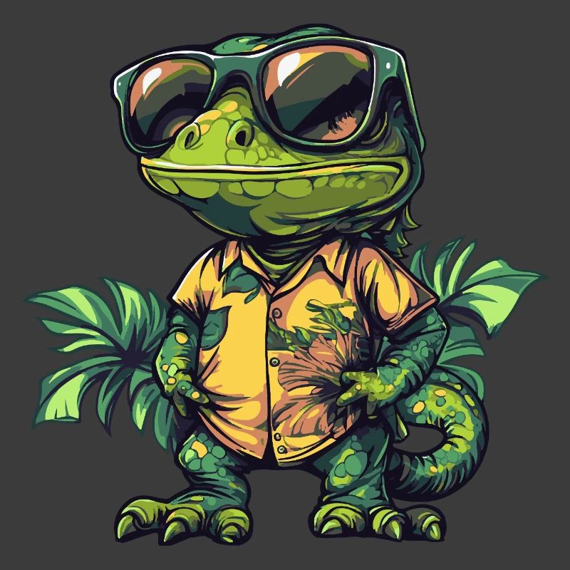 Chameleon Comic Urlaub