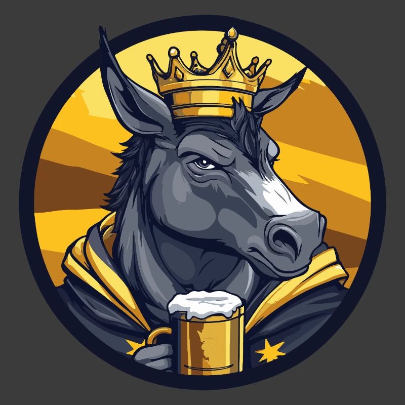 Esel Bier Lustig