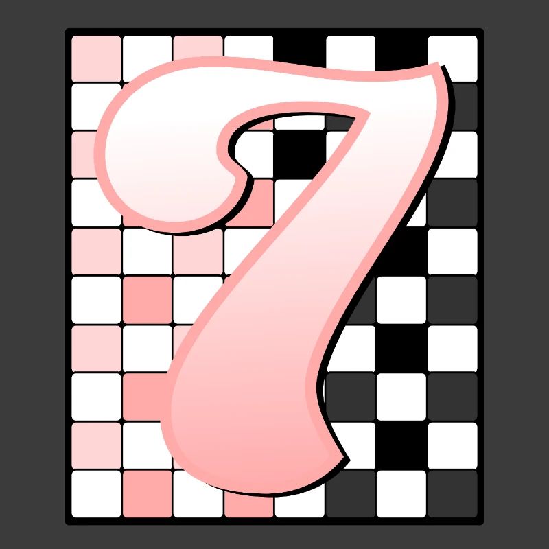 7th BIRTHDAY - PINK CHECKERED