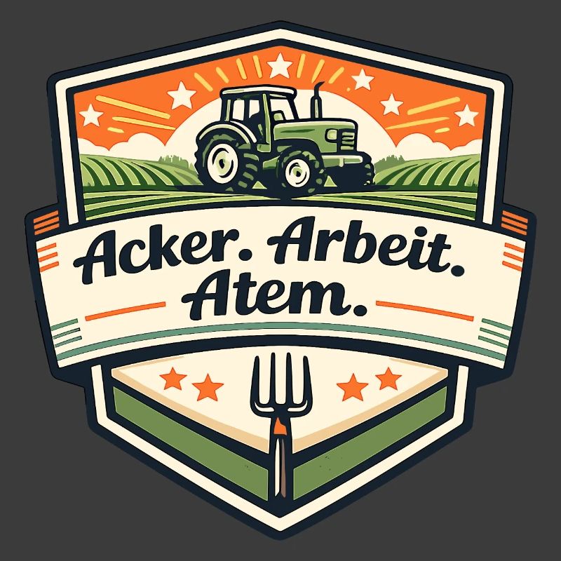 Acker Arbeit Atem Badge