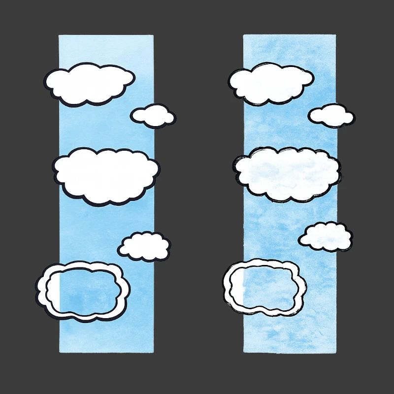 Cloud Columns on Sky Strips