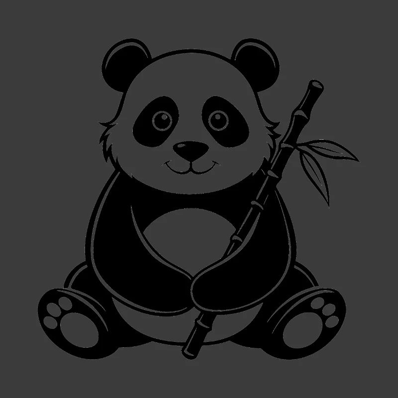 Panda avec du bambou
