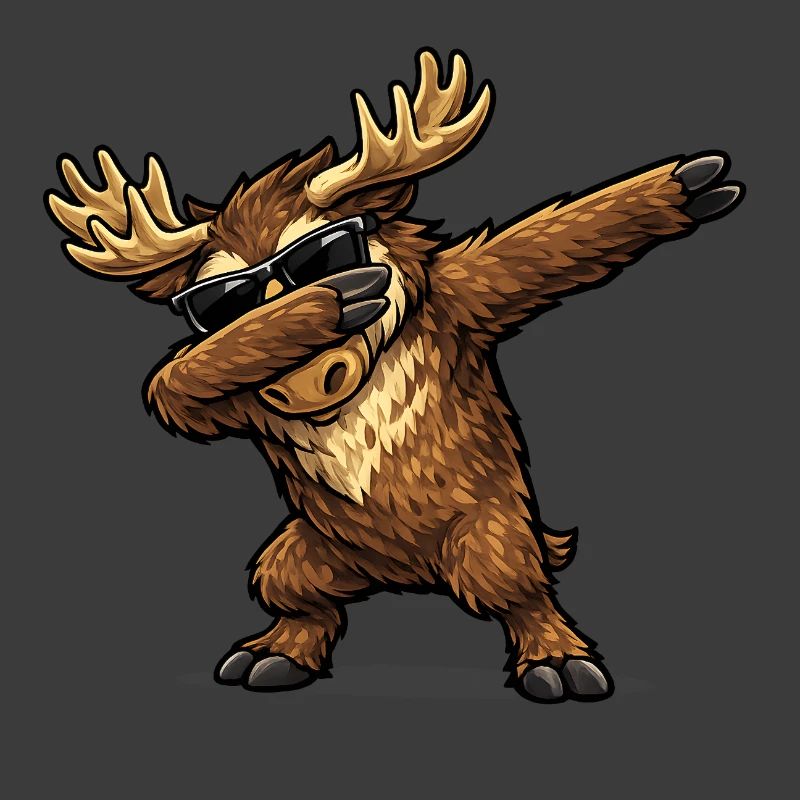 Dabbing Elch
